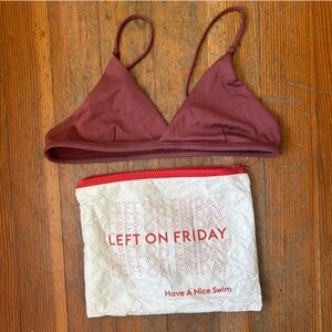 Left On Friday Red Bikini swim top sweet victory plum